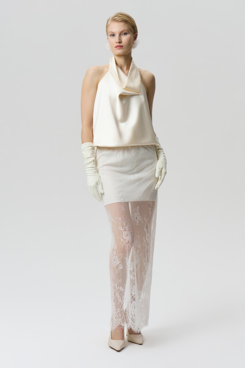 Юбка с кружевом