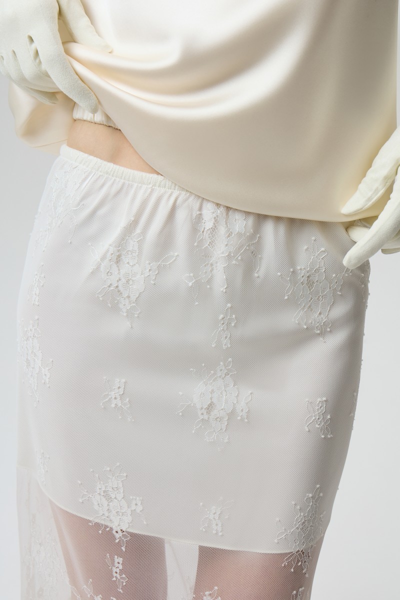 Юбка с кружевом