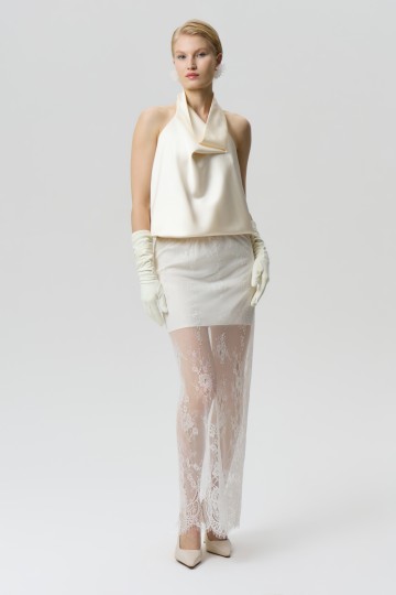 Юбка с кружевом