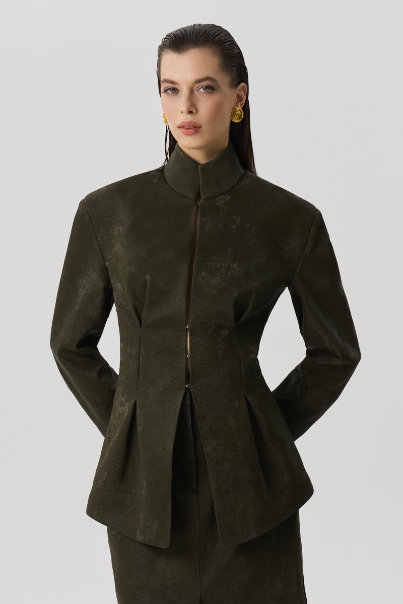 Пиджак из эко-кожи Питон