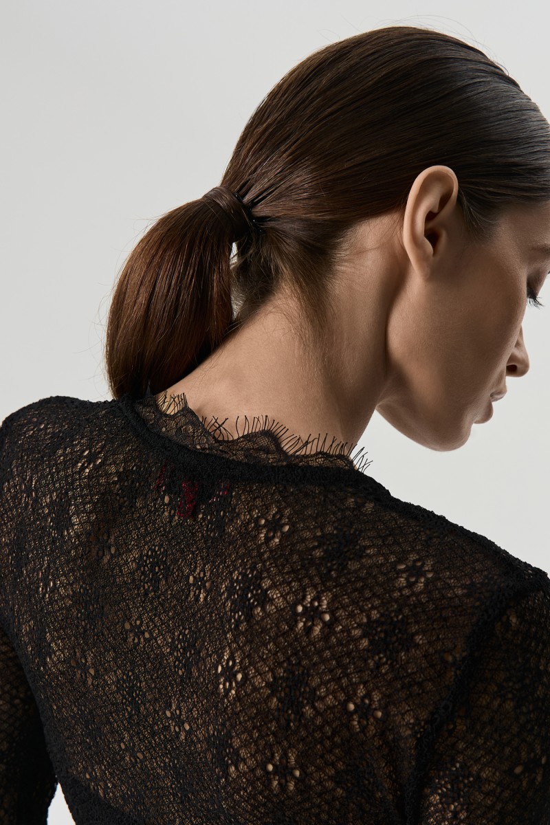 Лонгслив кружевной