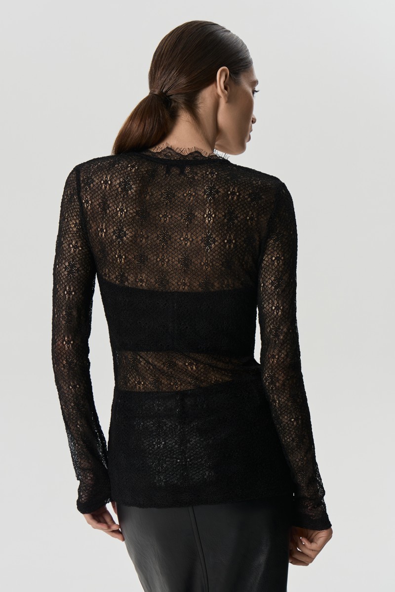 Лонгслив кружевной