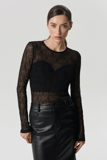 Лонгслив кружевной