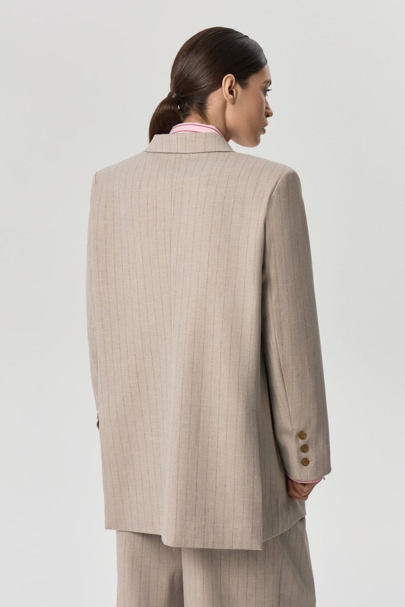 Пиджак однобортный в полоску