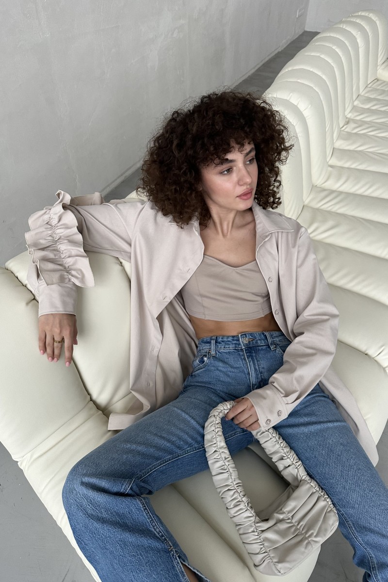 Рубашка с воланом