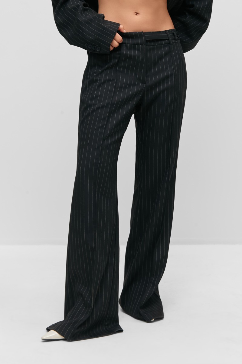 Брюки клёш в полоску