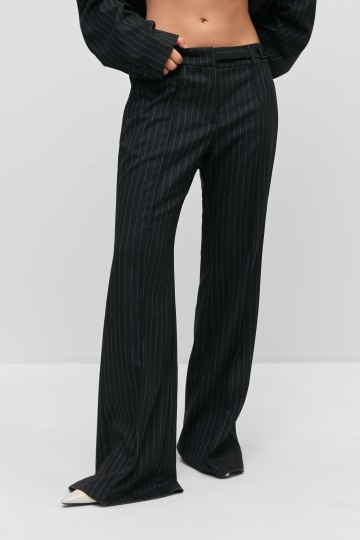 Брюки клёш в полоску