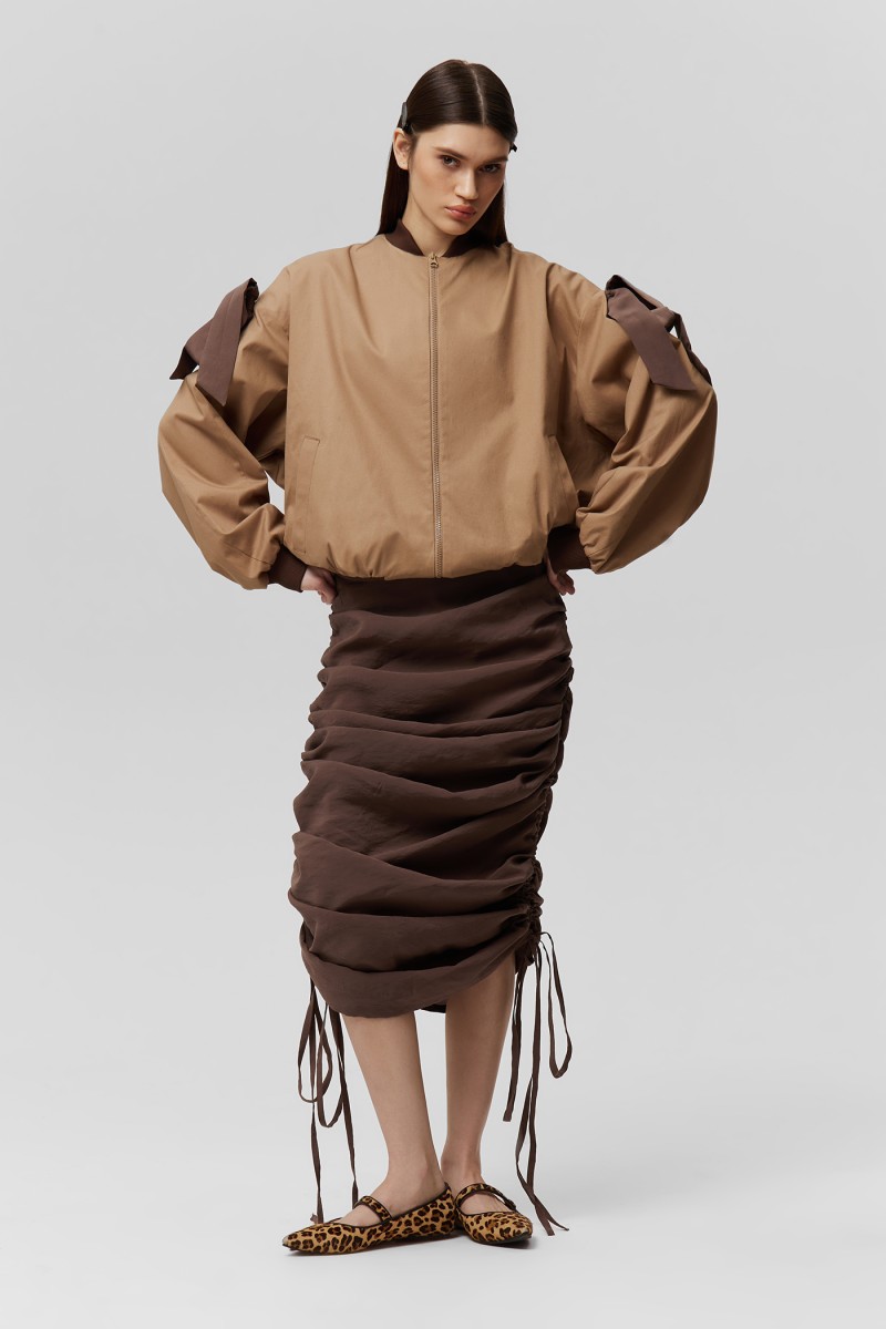 Юбка с драпировкой